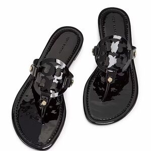 Tory Burch Miller Patent Leather Thong Sandals